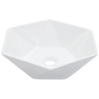 Lavabo lavabo da appoggio lavabo da appoggio montato interno bagno doccia cabina WC casa 41 x 36,5 cm ceramica bianca 02_0002622