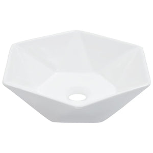 Lavabo lavabo da appoggio lavabo da appoggio montato interno bagno doccia cabina WC casa 41 x 36,5 cm ceramica bianca 02_0002622