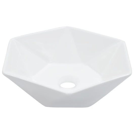 Lavabo lavabo da appoggio lavabo da appoggio montato interno bagno doccia cabina WC casa 41 x 36,5 cm ceramica bianca 02_0002622