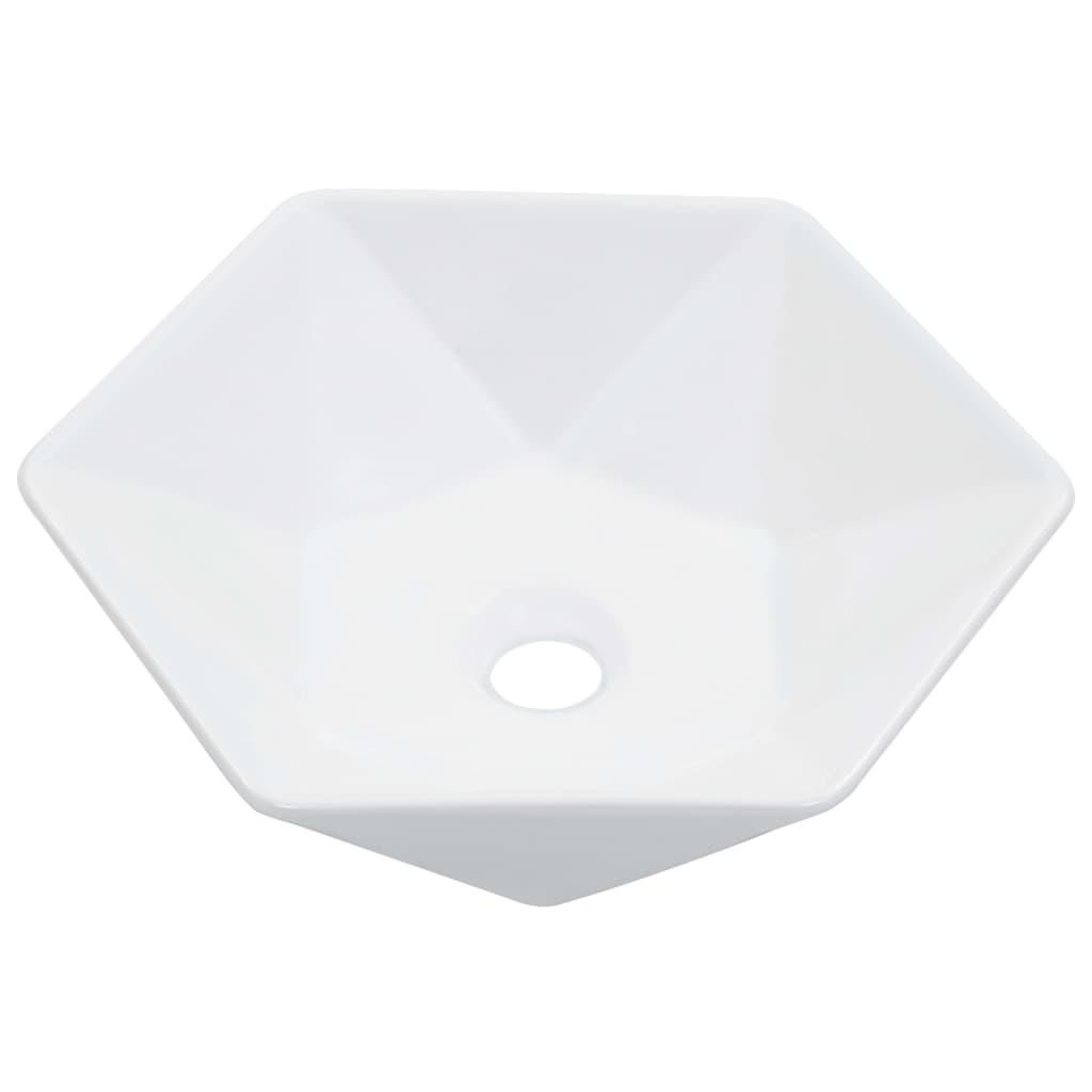 Lavandino-Lavabo-Lavello 41x36,5x12 cm in Ceramica Bianco