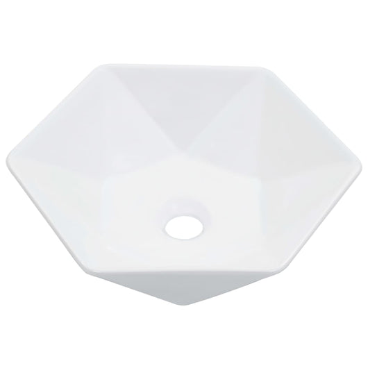 Lavandino-Lavabo-Lavello 41x36,5x12 cm in Ceramica Bianco