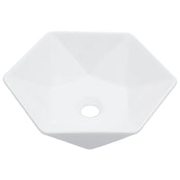 Lavabo lavabo da appoggio lavabo da appoggio montato interno bagno doccia cabina WC casa 41 x 36,5 cm ceramica bianca 02_0002622