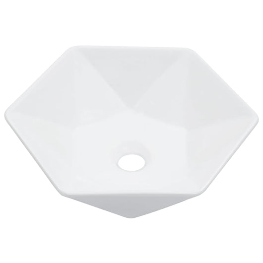 Lavabo lavabo da appoggio lavabo da appoggio montato interno bagno doccia cabina WC casa 41 x 36,5 cm ceramica bianca 02_0002622