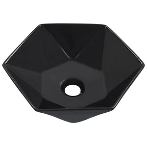 Lavandino 41x36,5x12 cm in Ceramica Nero 143914