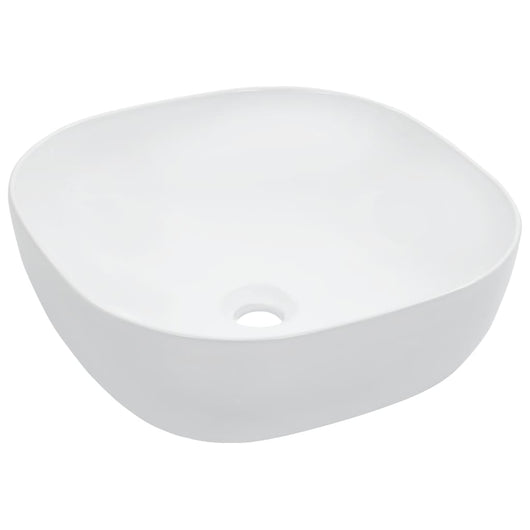 Lavabo lavabo da appoggio lavabo da appoggio montato interno bagno doccia cabina WC casa 42,5 x 42,5 cm ceramica bianca 02_0002626