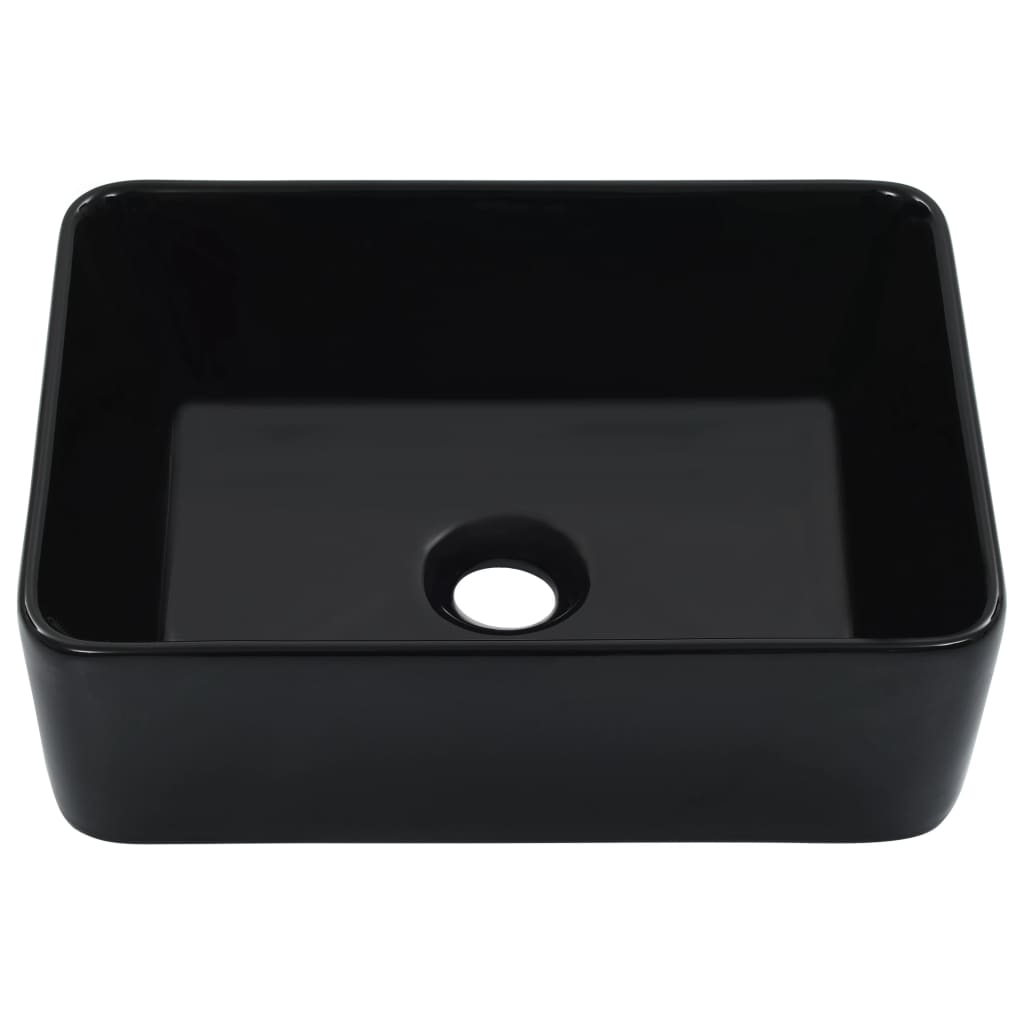 Lavandino-Lavello 40x30x13 cm in Ceramica Nero