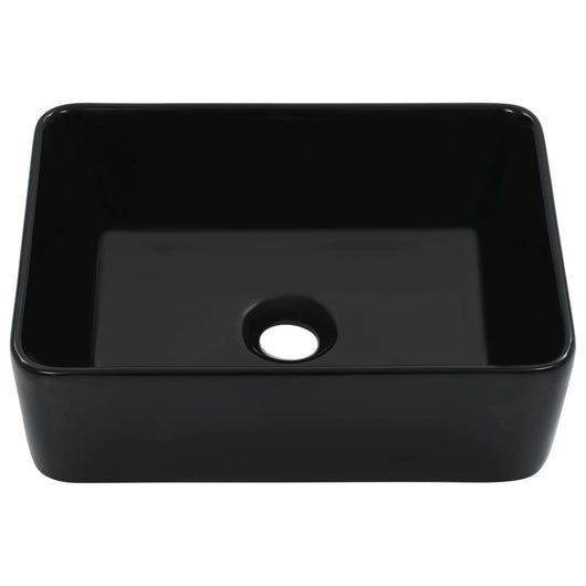Lavandino 40x30x13 cm in Ceramica Nero cod mxl 45389