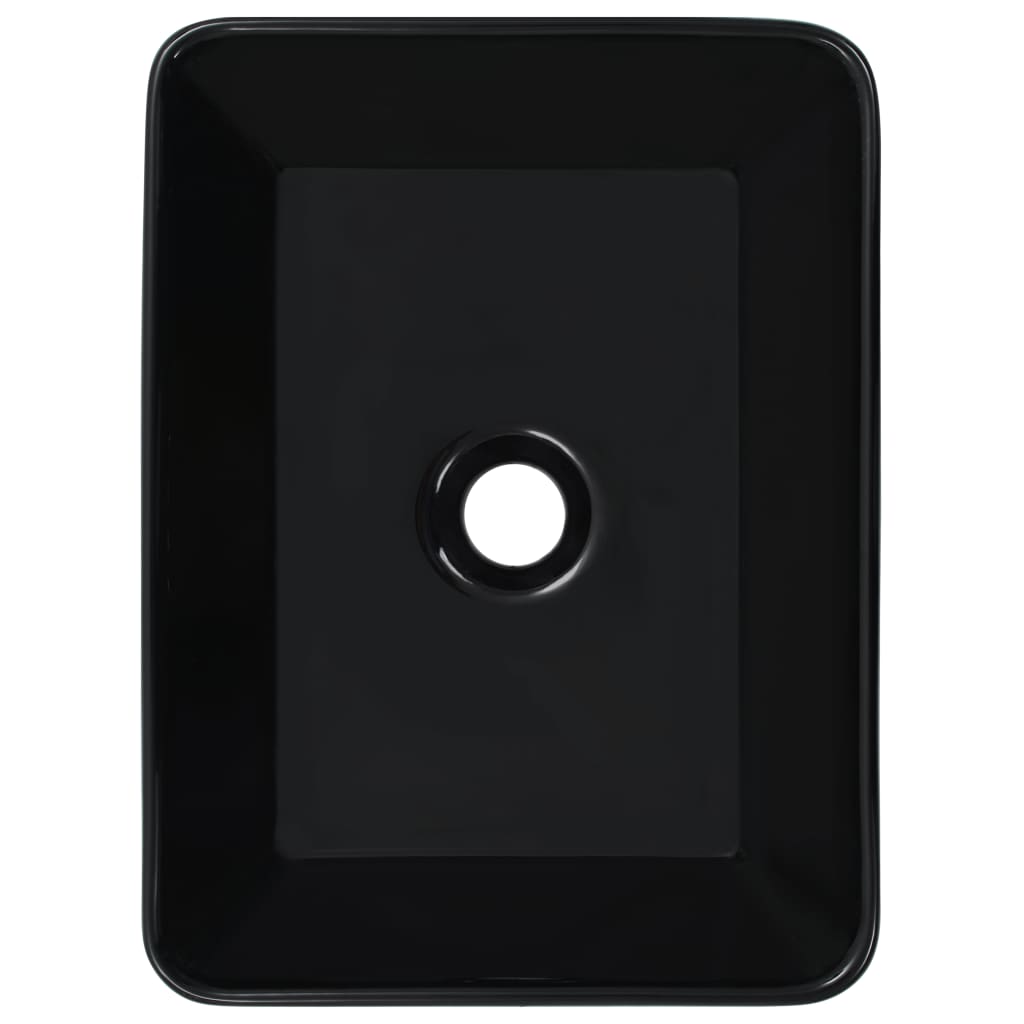 Lavandino 40x30x13 cm in Ceramica Nero cod mxl 45389