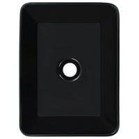 Lavandino 40x30x13 cm in Ceramica Nero cod mxl 45389