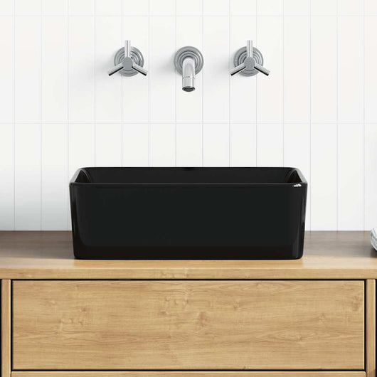 Lavandino 40x30x13 cm in Ceramica Nero 143920