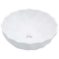 Lavandino-Lavabo-Lavello 46x17 cm in Ceramica Bianco