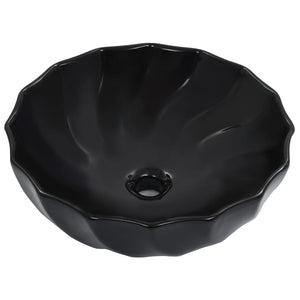 Lavandino 46x17 cm in Ceramica Nero 143922