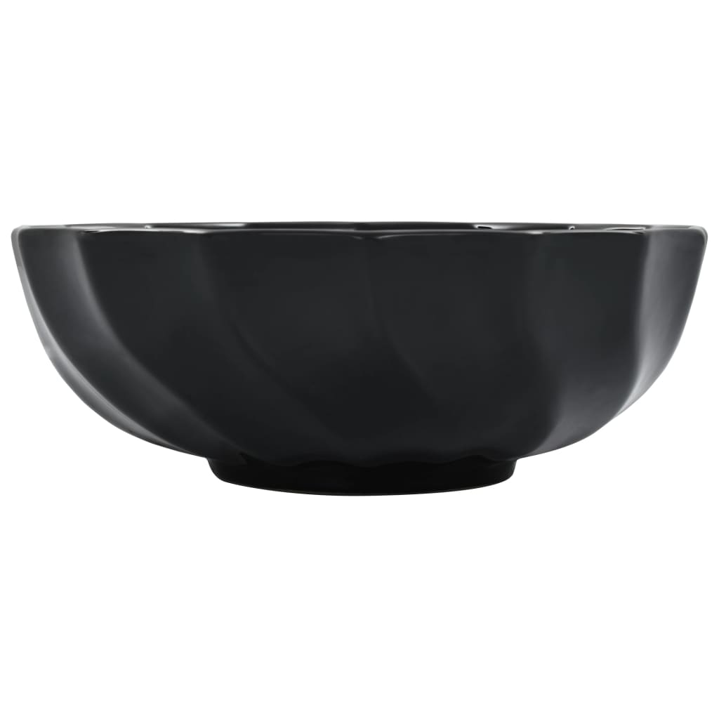 Lavandino 46x17 cm in Ceramica Nero 143922