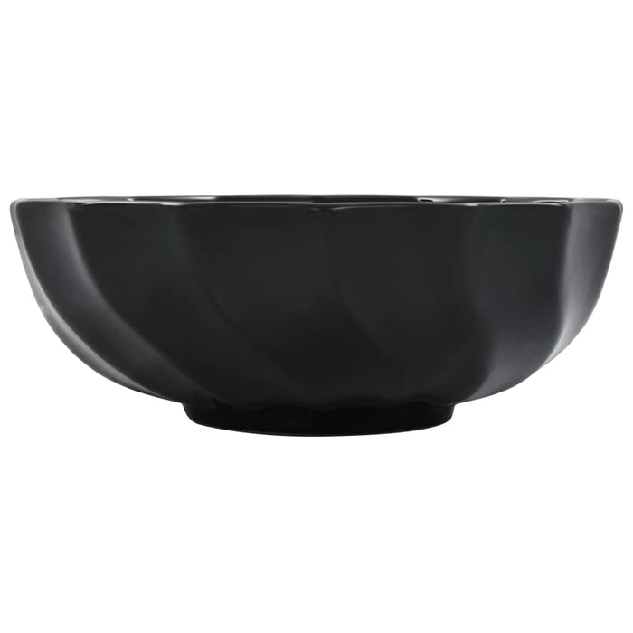 Lavandino 46x17 cm in Ceramica Nero 143922