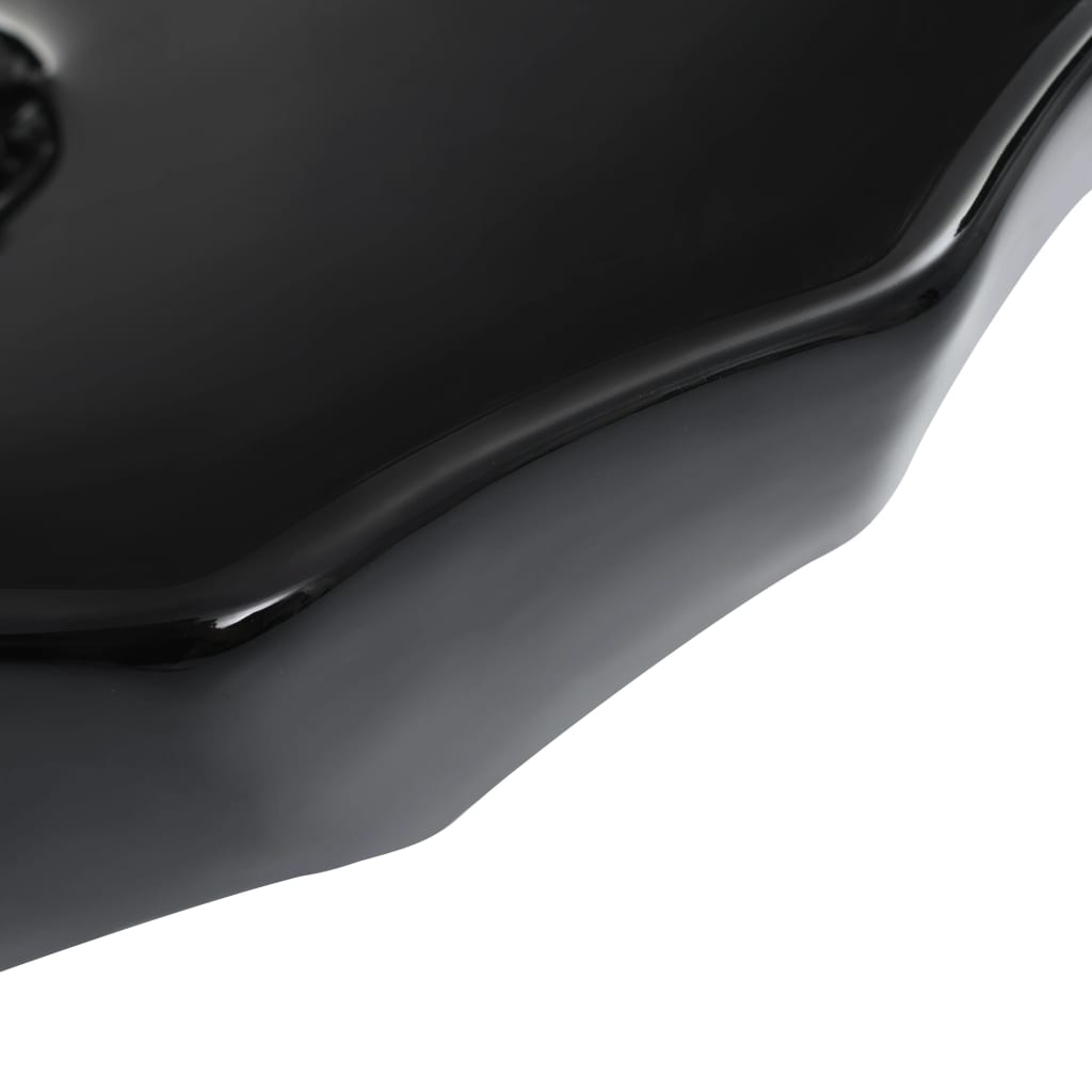 Lavandino-Lavello 46x17 cm in Ceramica Nero