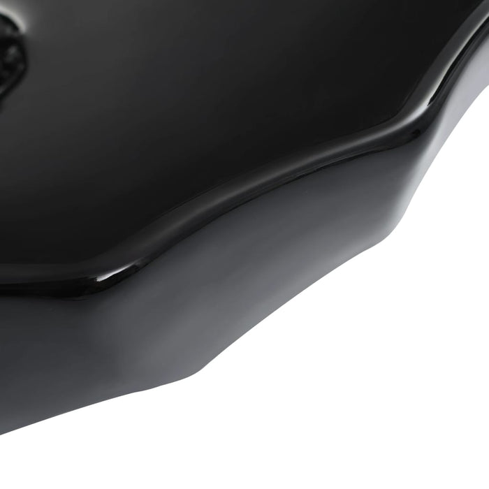 Lavandino 46x17 cm in Ceramica Nero 143922