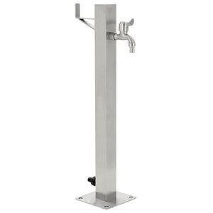 Fontanella a Colonna in Acciaio Inossidabile Quadrata 65 cm cod mxl 53147