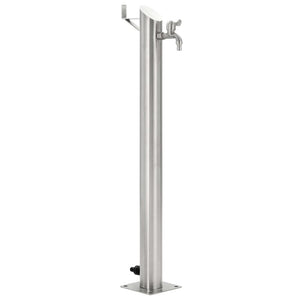 Fontanella a Colonna in Acciaio Inossidabile Rotonda 95 cm cod mxl 53497