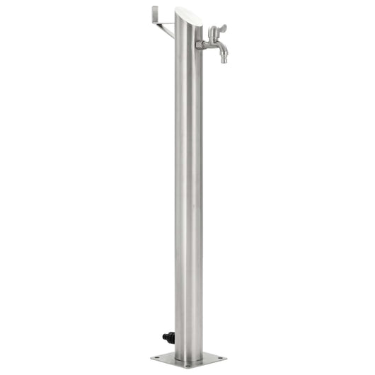 Fontanella a Colonna in Acciaio Inossidabile Rotonda 95 cm cod mxl 53497