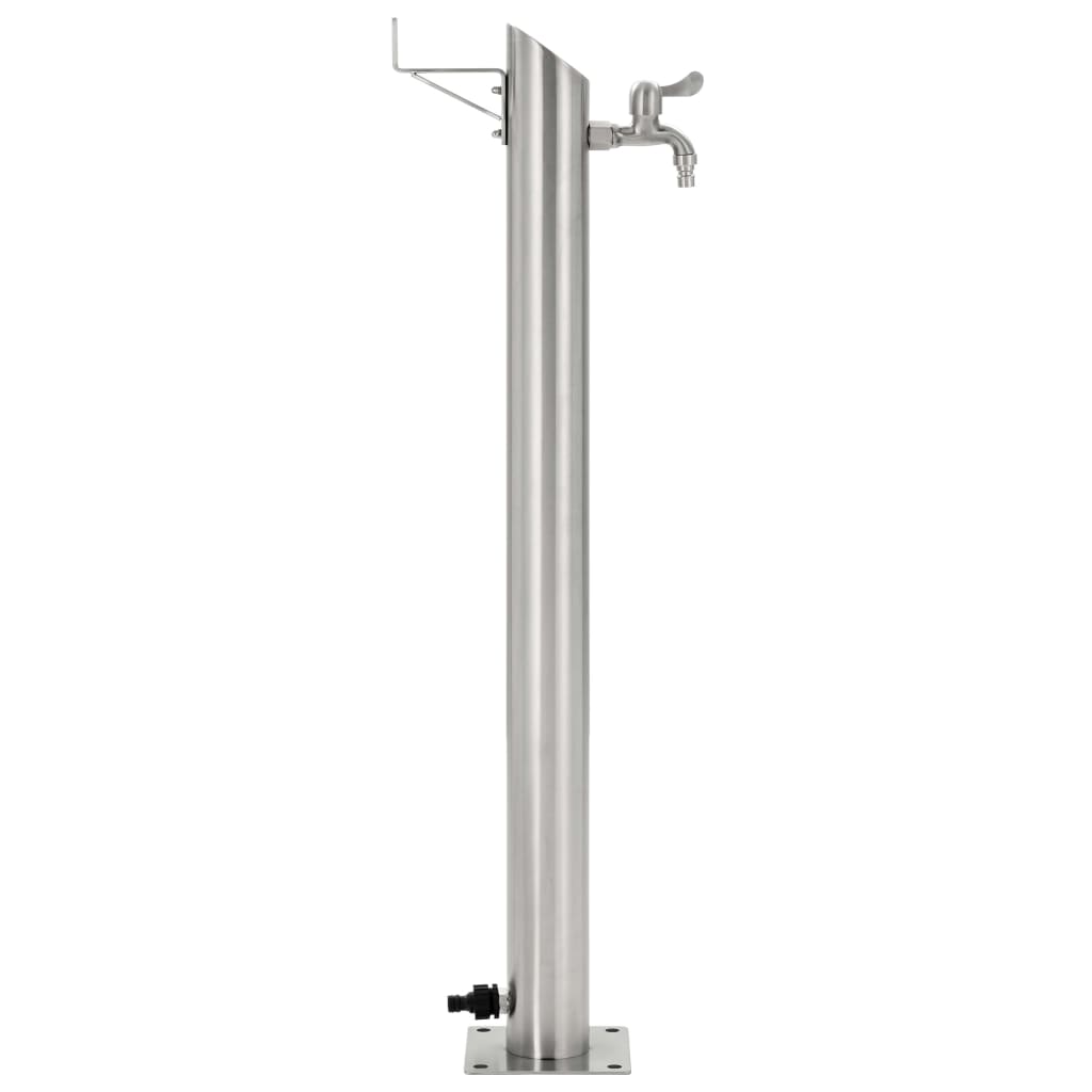 Fontanella a Colonna in Acciaio Inossidabile Rotonda 95 cm cod mxl 53497