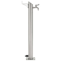 Fontanella a Colonna in Acciaio Inossidabile Rotonda 95 cm cod mxl 53497