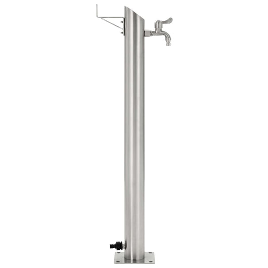 Fontanella a Colonna in Acciaio Inossidabile Rotonda 95 cm cod mxl 53497