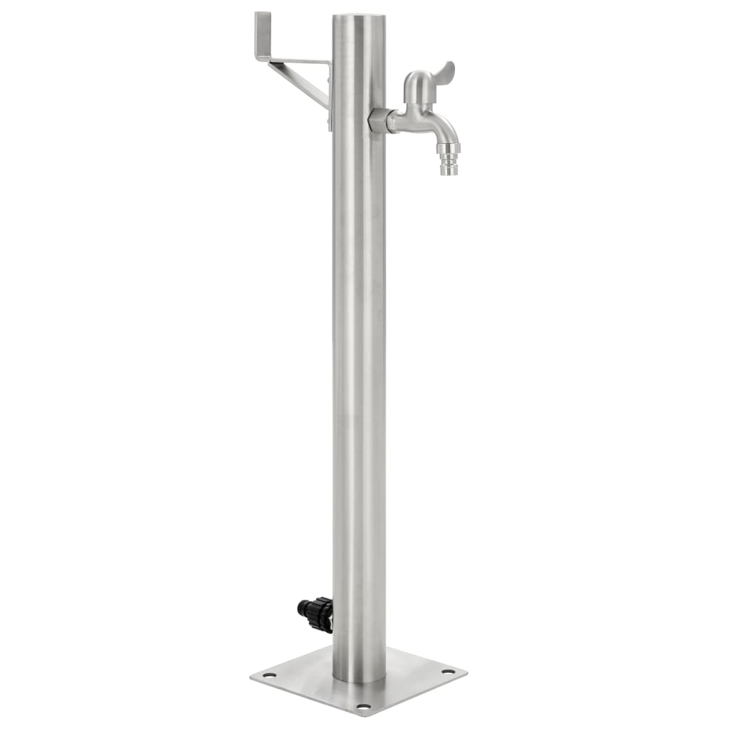 Fontanella a Colonna in Acciaio Inossidabile Rotonda 65 cm cod mxl 52897