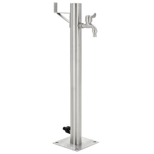 Fontanella a Colonna in Acciaio Inossidabile Rotonda 65 cm cod mxl 52897