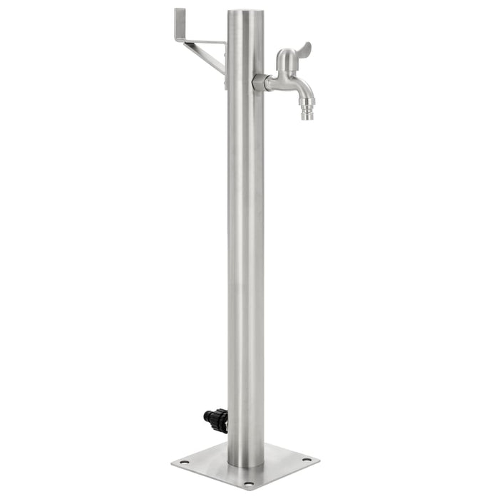 Fontanella a Colonna in Acciaio Inossidabile Rotonda 65 cm cod mxl 52897
