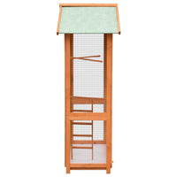 Gabbia per Uccelli in Legno di Pino e Abete 125,5x59,5x164 cm 170638