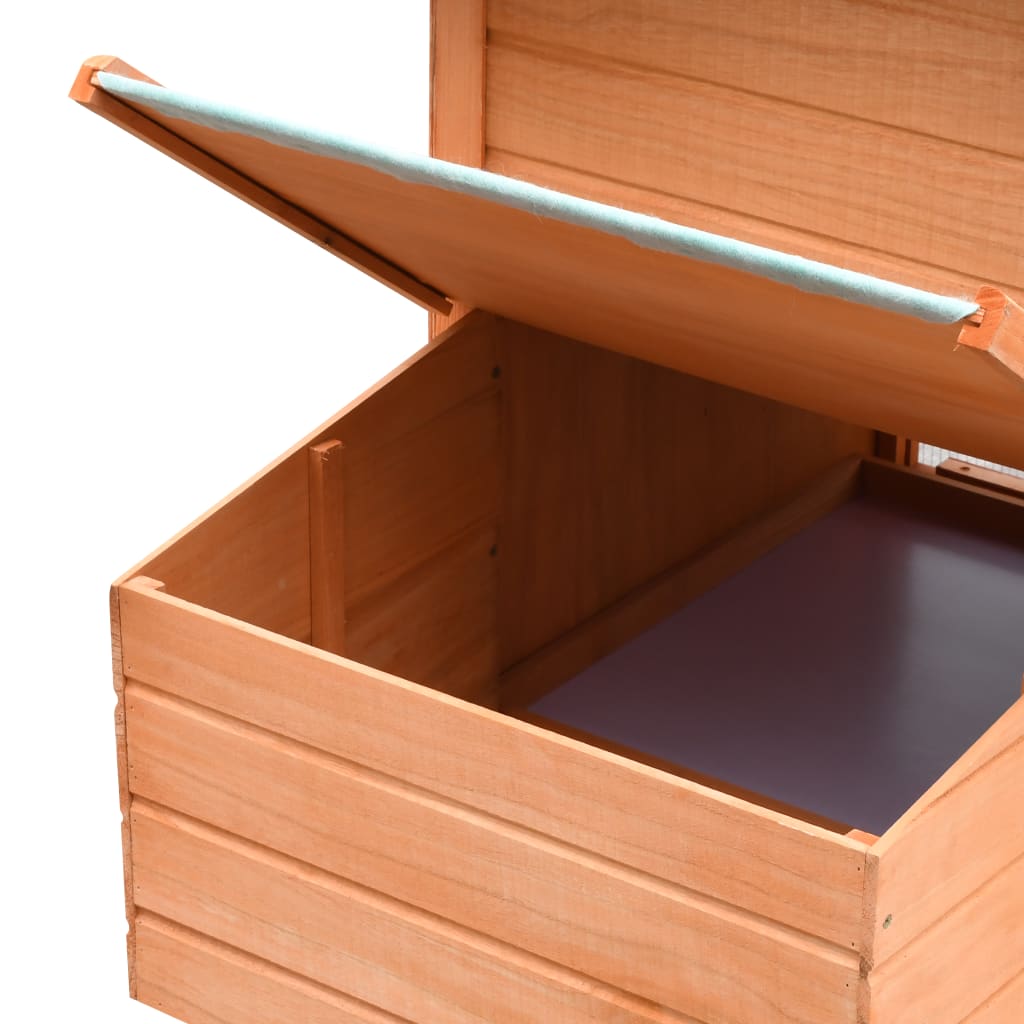 Pollaio in legno massello di pino e abete 170 x 81 x 110 cm marrone e verde 02_0001681