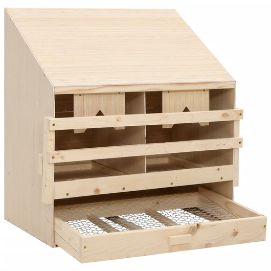 Casetta Cova per Galline 2 Scomparti 63x40x65 cm Legno di Pino 170651