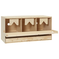 Casetta Cova per Galline 3 Scomparti 72x33x38 cm Legno di Pino 170654