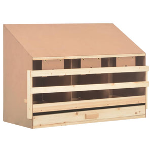 Casetta Cova per Galline 3 Scomparti 93x40x65 cm Legno di Pino