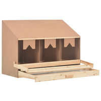 Casetta Cova per Galline 3 Scomparti 93x40x65 cm Legno di Pino