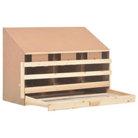 Casetta Cova per Galline 3 Scomparti 93x40x65 cm Legno di Pino
