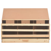 Casetta Cova per Galline 3 Scomparti 93x40x65 cm Legno di Pino