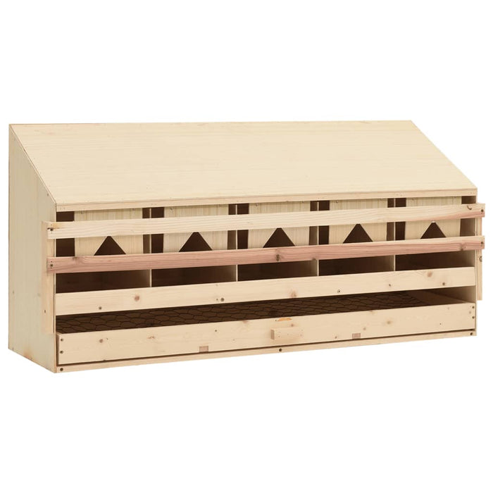 Casetta Cova per Galline 5 Scomparti 117x33x54 cm Legno di Pinocod mxl 73463