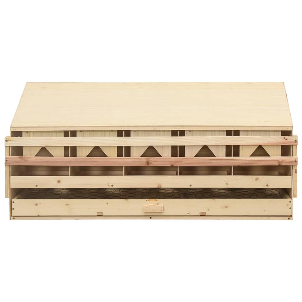 Casetta Cova per Galline 5 Scomparti 117x33x54 cm Legno di Pinocod mxl 73463
