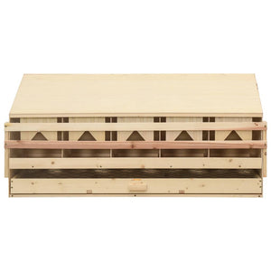 Casetta Cova per Galline 5 Scomparti 117x33x54 cm Legno di Pinocod mxl 73463