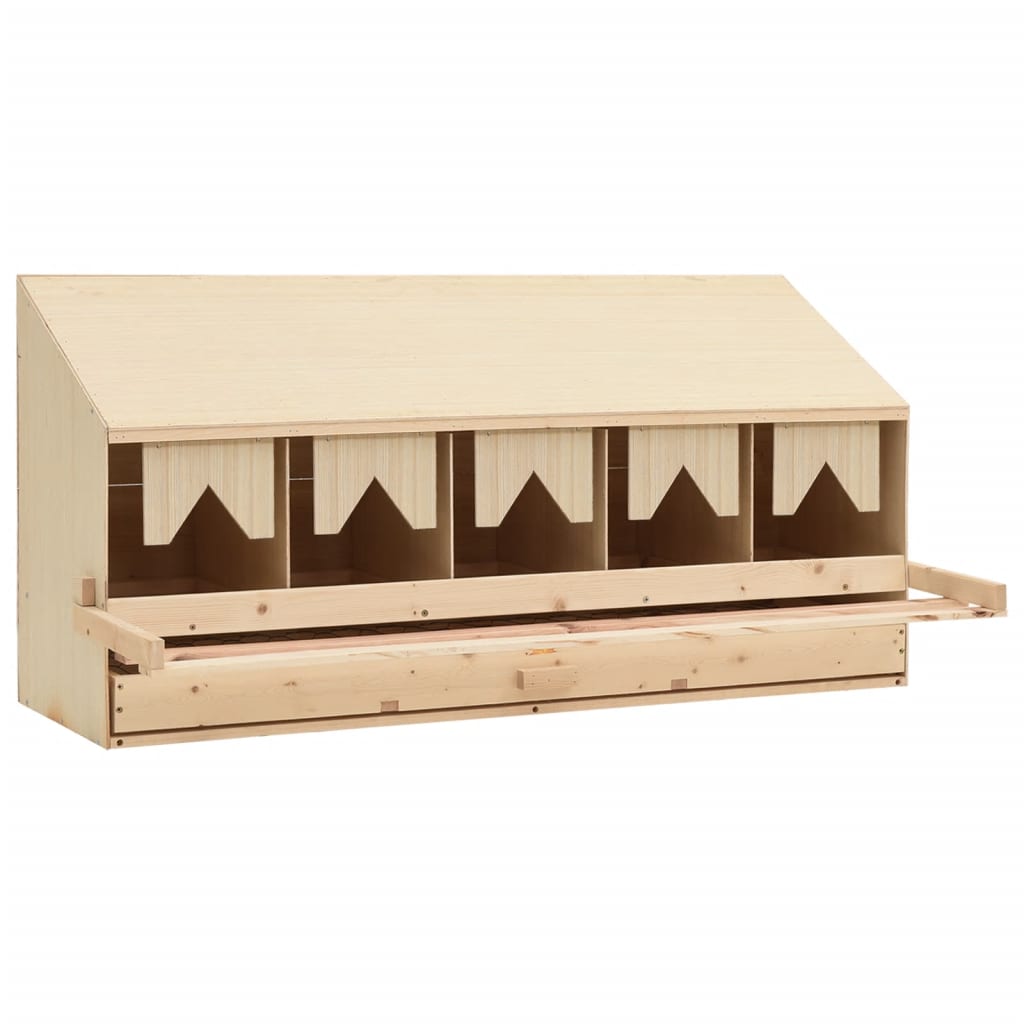 Casetta Cova per Galline 5 Scomparti 117x33x54 cm Legno di Pinocod mxl 73463