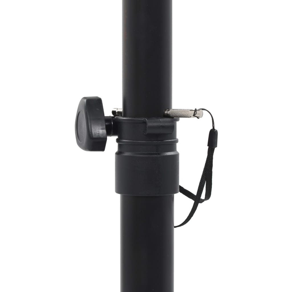 Supporti per Casse Spia da Studio 2 pz Nero in Acciaio 70083