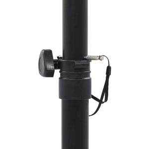 Supporti per Casse Spia da Studio 2 pz Nero in Acciaio 70083