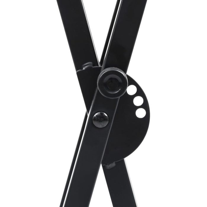 Set Supporto per Tastiera a Doppia Staffa con Sgabello Nero cod mxl 77086