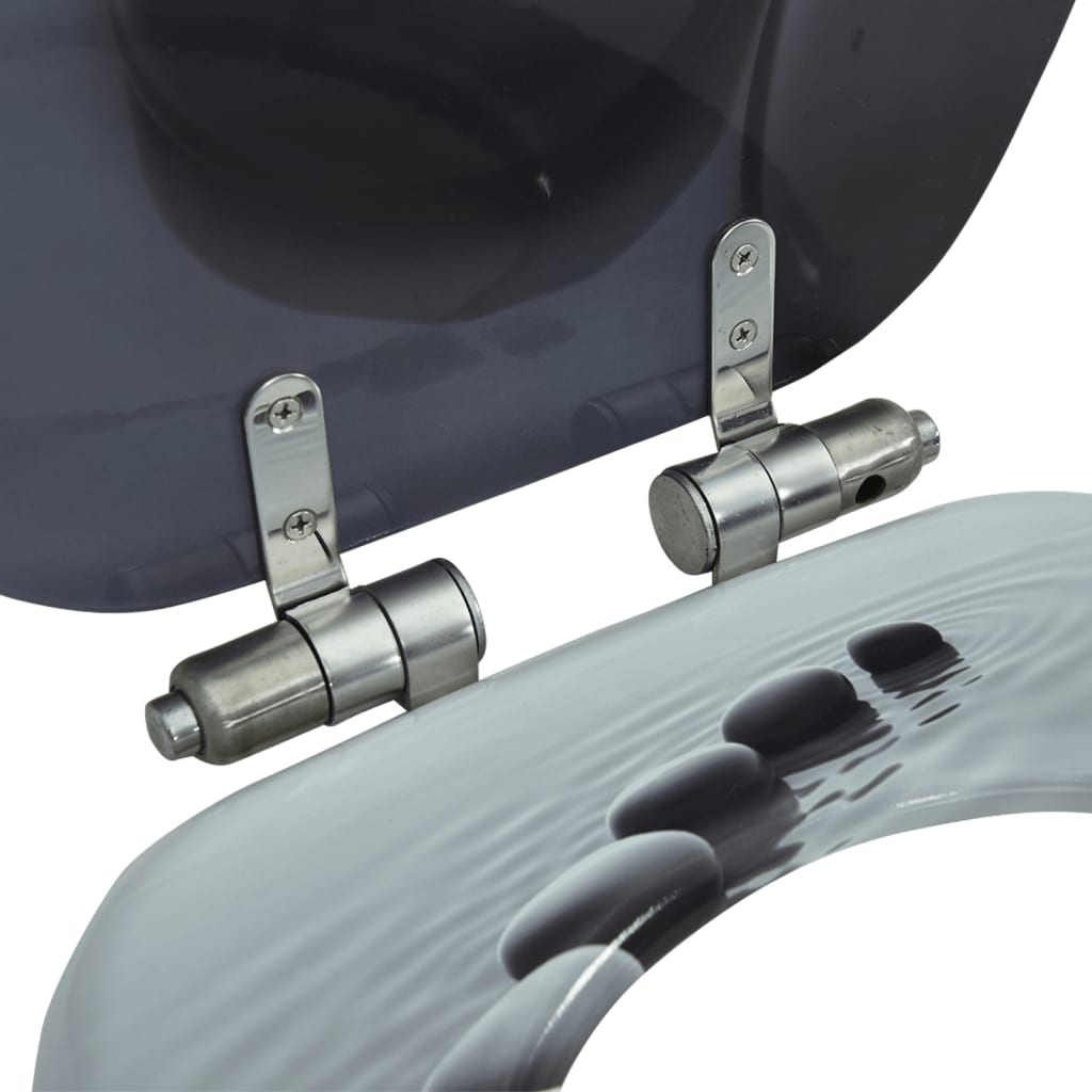 Tavoletta WC Coperchio Chiusura Morbida MDF Design a Pietre 143928