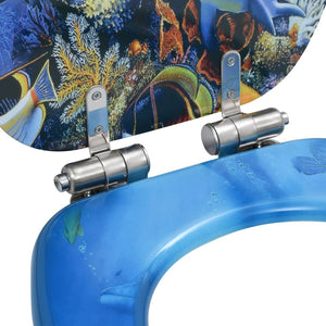 Copri sedile WC in MDF con chiusura ammortizzata delfini 02_0002900