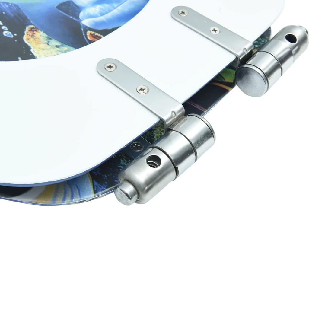 Tavoletta WC Coperchio Chiusura Morbida MDF Delfini cod mxl 41478