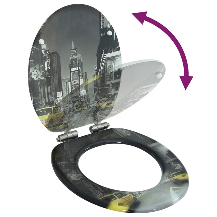 Tavoletta WC Coperchio Chiusura Morbida MDF New York cod mxl 69750