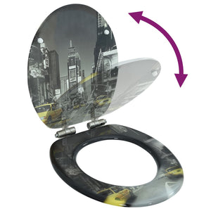 Tavoletta WC Coperchio Chiusura Morbida MDF New York 143932