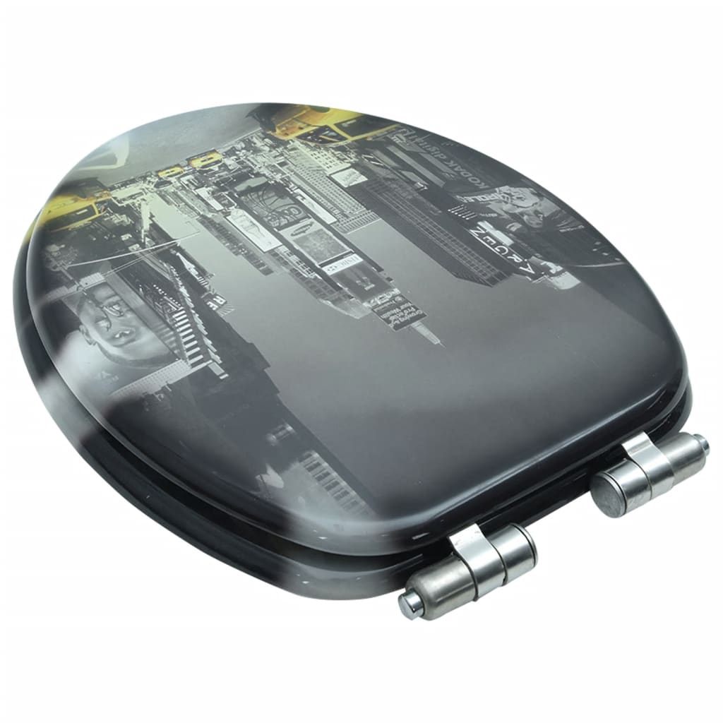 Tavoletta WC Coperchio Chiusura Morbida MDF New York 143932